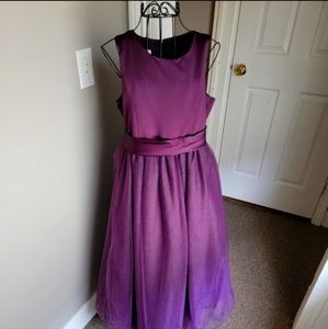 David's Bridal Flower Girl Dress - Size 14 - Plum